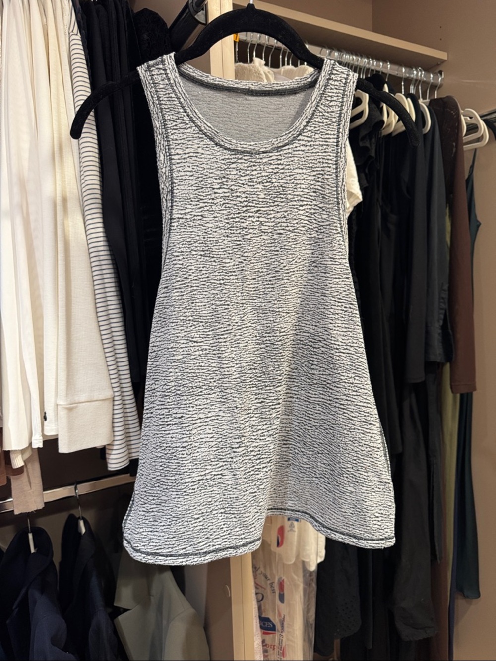lululemon athletica Black and White Marled Swing Tank